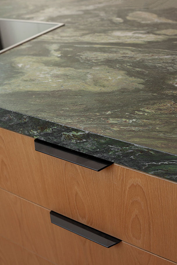 Verde Oasis green granite kitchen countertop