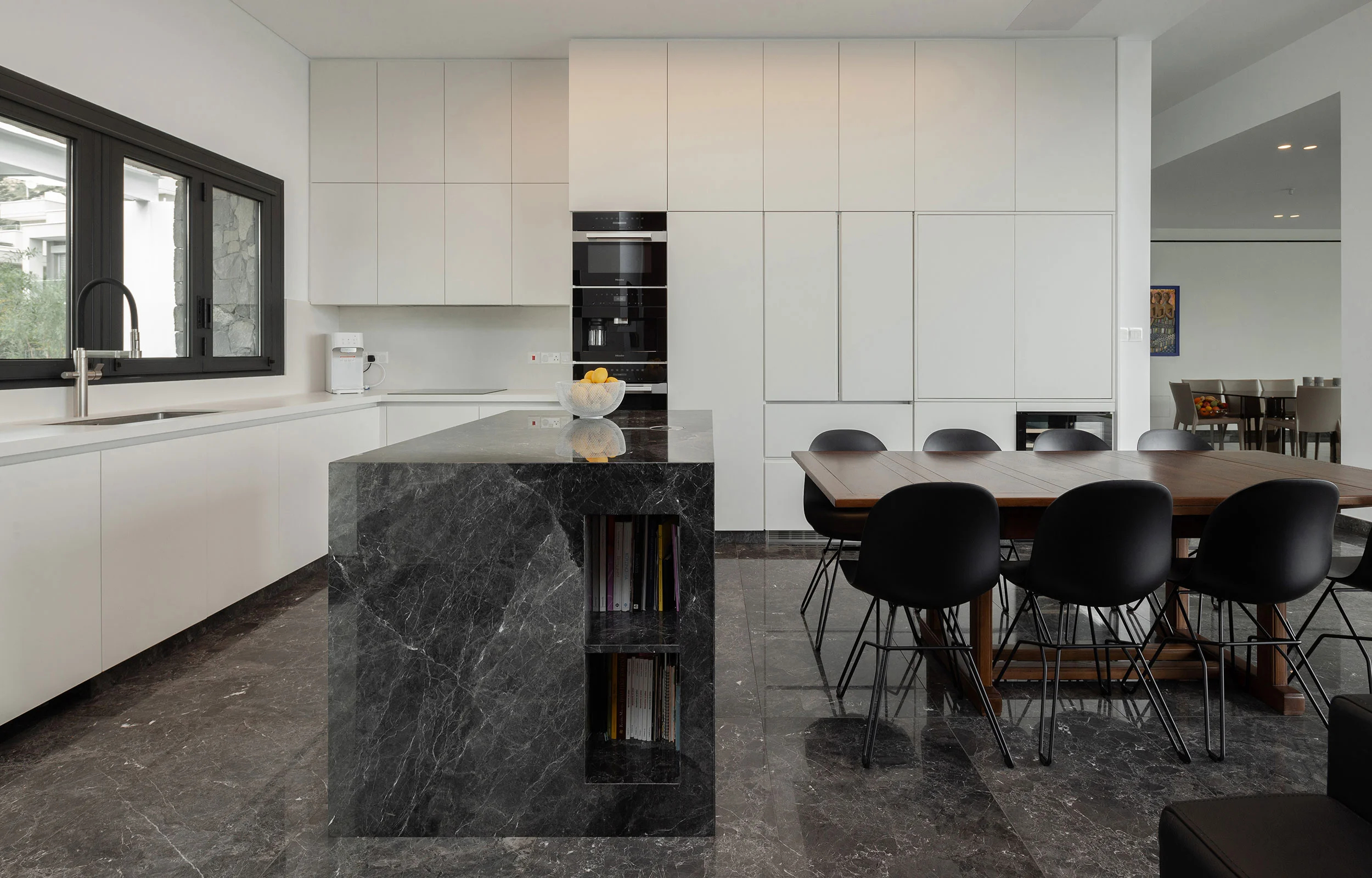 Black marble argos kitchen and floors