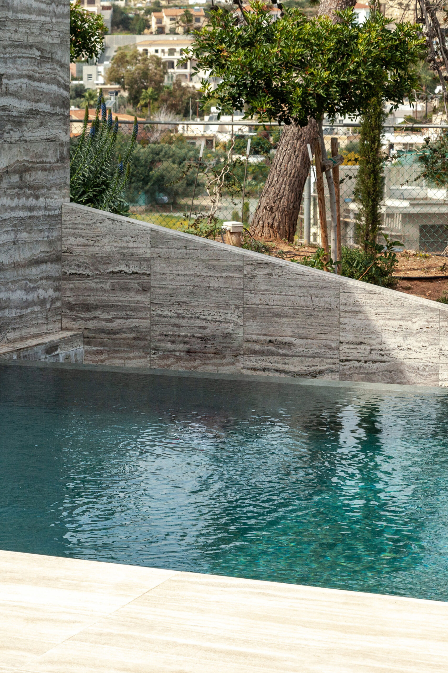 Outdoor pool travertine classic and travertine silver