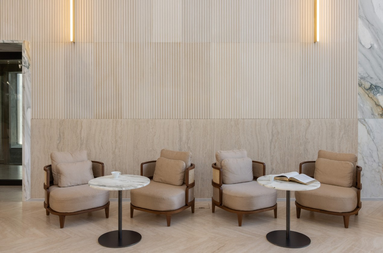 Travertine and Kyvidas Limestone Interior
